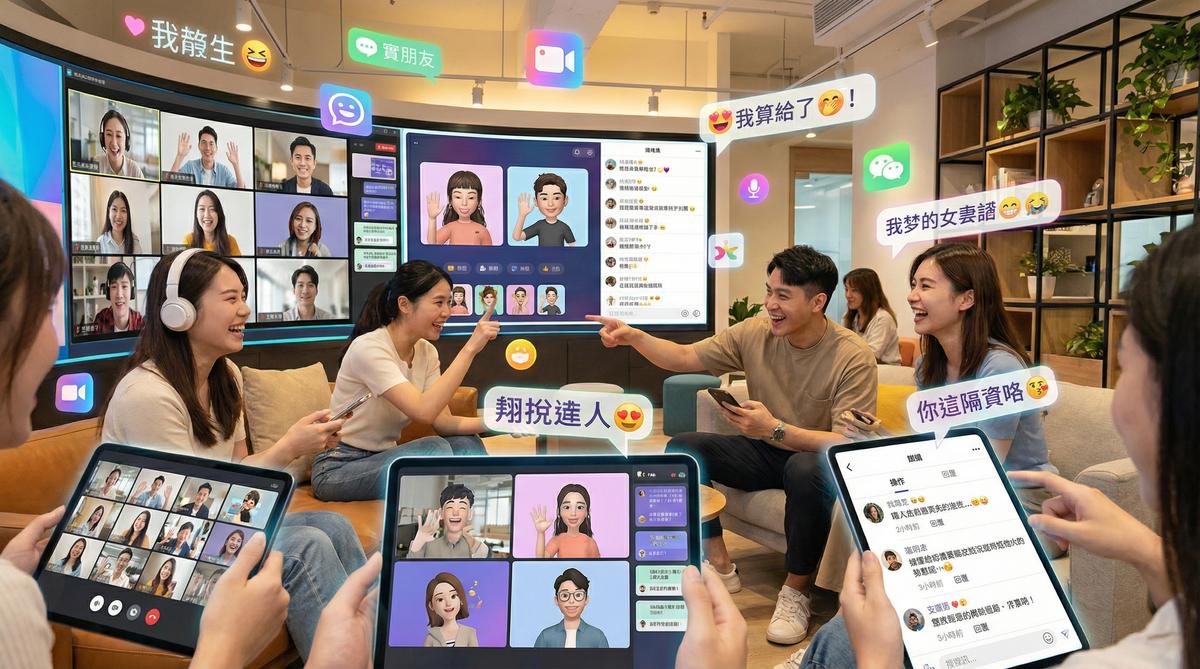 蘑菇视频甜心社区互动场景