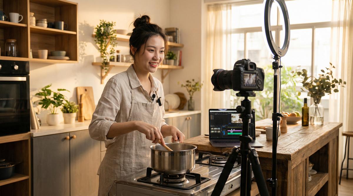 蘑菇视频视频-美食VLOG视频